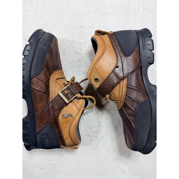 Polo Ralph Lauren VTG Dover III Men 8.5D Brown Leather Duck Boots Weatherproof main image 5